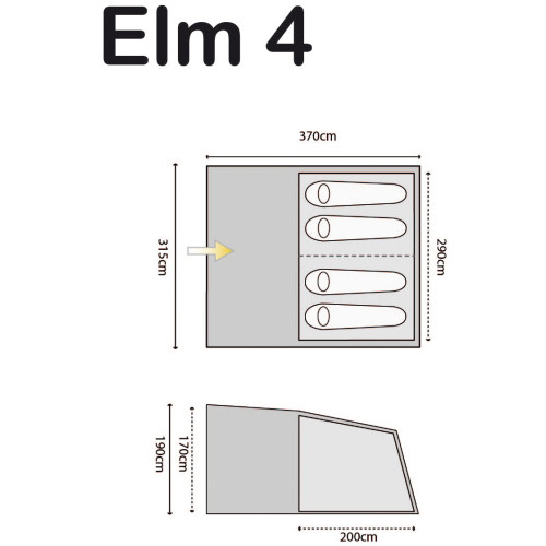 Палатка Highlander Elm 4 Teal