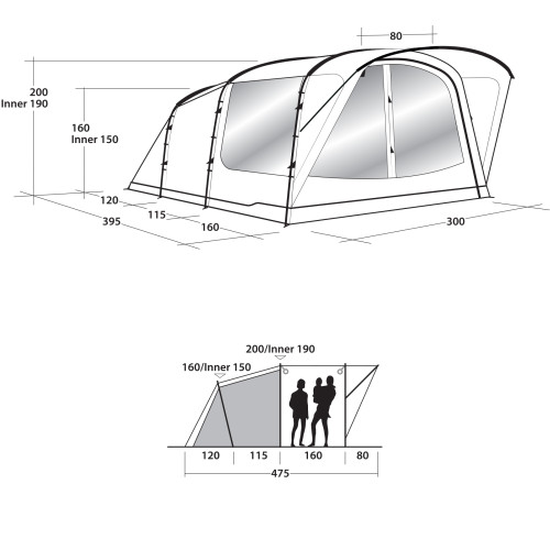 Палатка Outwell Oakwood 5 Green (111209)