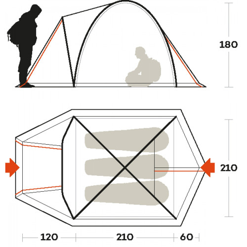 Палатка Ferrino Shaba 3 Blue (92031CBB)
