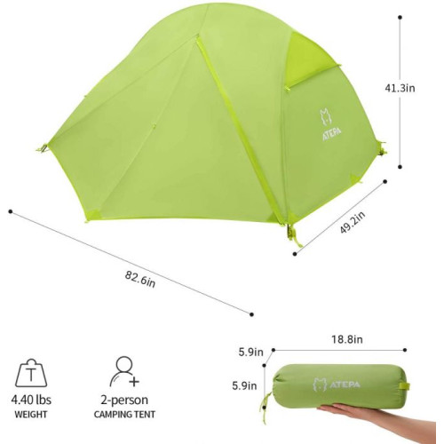 Ультралегкая палатка Atepa HIKER II(AT2002) (light orange)