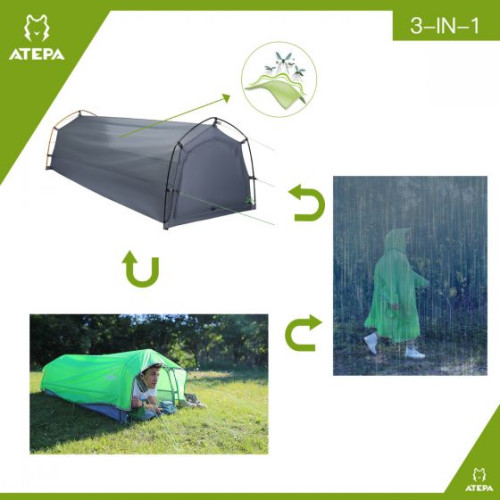 Ультралегкая палатка Atepa 3-IN-1 TENT (AT4001) (green)