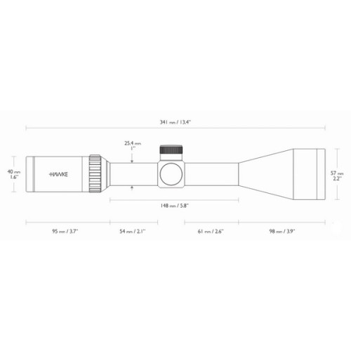 Прицел оптический Hawke Vantage IR 4-12x50 (Mil Dot R/G)