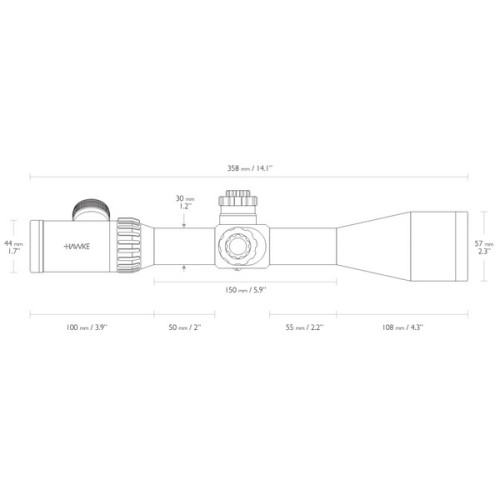 Прицел оптический Hawke Airmax 30 4-16x50 SF (AMX IR)