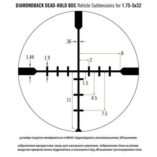Прицел оптический Vortex Diamondback 1.75-5x32 BDC (DBK-08-BDC)