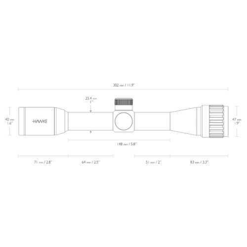 Прицел оптический Hawke Vantage 4x32 AO Mil Dot (14102)