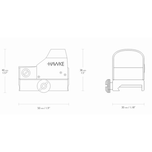 Прицел коллиматорный Hawke RD1x WP Digital Control (Weaver)