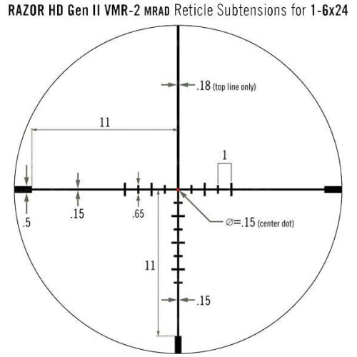 Прицел оптический Vortex Razor HD Gen II-E 1-6x24 VMR-2 MRAD (RZR-16009)