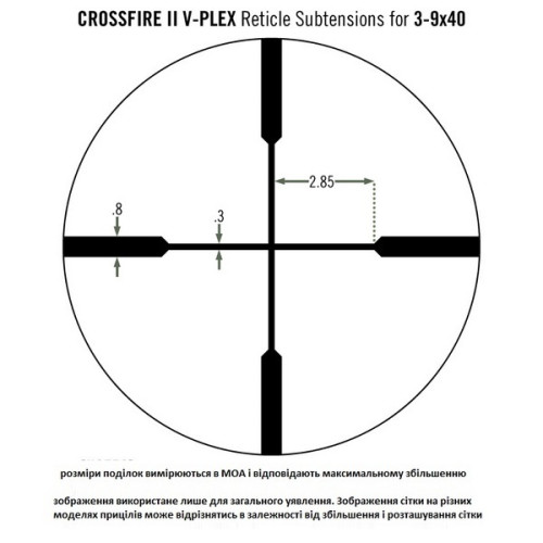 Прицел оптический Vortex Crossfire II 3-9x40 Plex (CF2-31005)