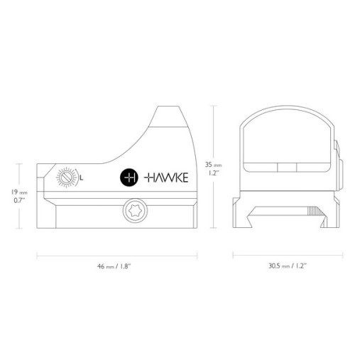 Прицел коллиматорный Hawke MRD1x WP Digital Control 3 MOA (Weaver)