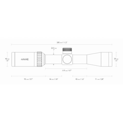 Прицел оптический Hawke Vantage 2-7x32 (30/30)