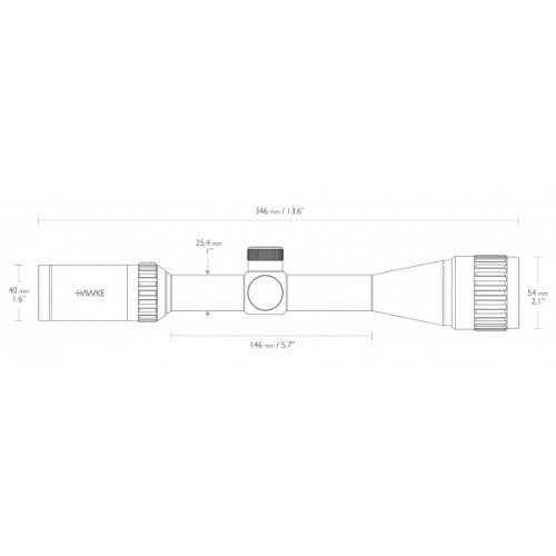 Прицел оптический Hawke Vantage 4-12x40 AO (Mil Dot)
