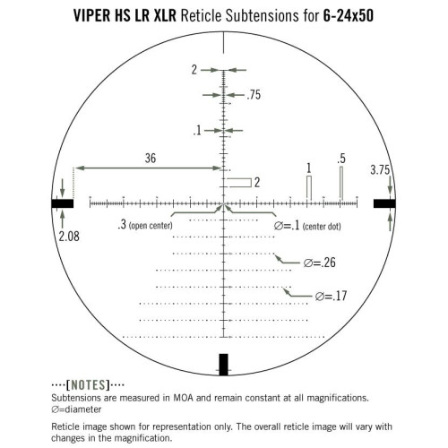 Прицел оптический Vortex Viper HS LR 6-24x50 FFP XLR (MOA) (VHS-4315-LR)