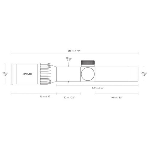 Прицел оптический Hawke Frontier 30 1-6x24 (L4A IR Dot)