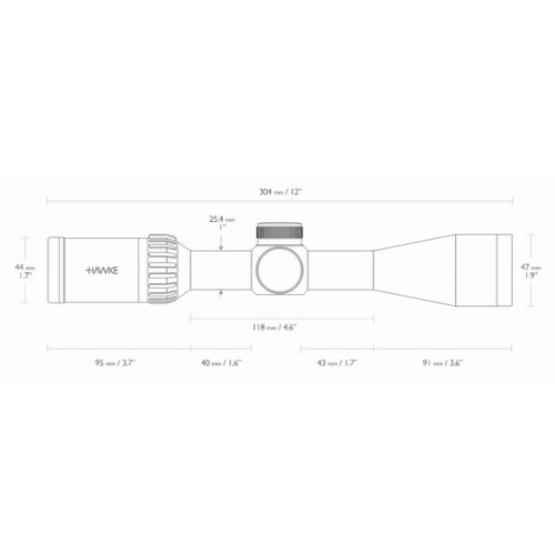 Прицел оптический Hawke Panorama 3-9x40 (10x 1/2 Mil Dot IR)