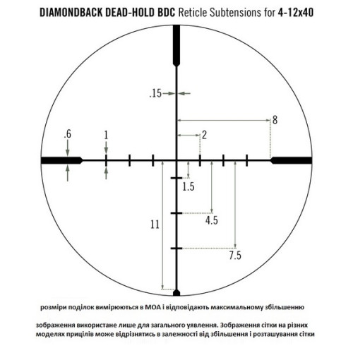 Прицел оптический Vortex Diamondback 4-12x40 BDC (DBK-04-BDC)