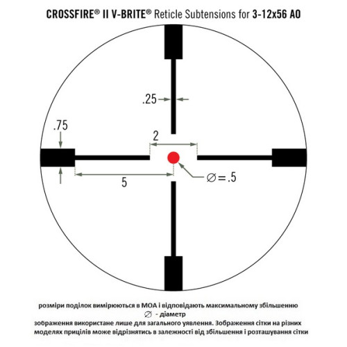 Прицел оптический Vortex Crossfire II 3-12x56 AO Hog Hunter V-Brite IR (CF2-31049)