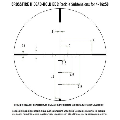 Прицел оптический Vortex Crossfire II 4-16x50 AO BDC (CF2-31039)