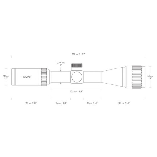 Прицел оптический Hawke Vantage 3-9x40 AO Mil Dot (14123)