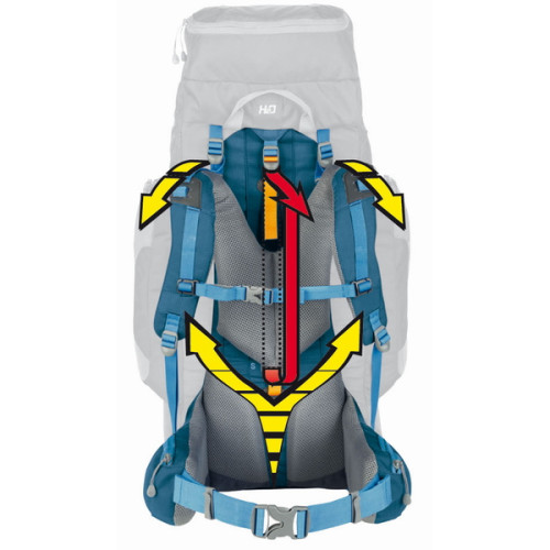 Рюкзак туристический Ferrino Transalp 60 Blue/Yellow (75006EBG)