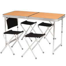 Стол со стульями Easy Camp Belfort Picnic Table Brown (540016)