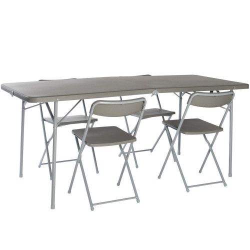 Стол со стульями Vango Orchard XL 182 Table and Chair Set Grey (TBNORCHARG10TET)