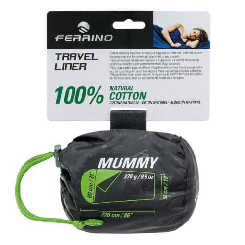 Вкладыш для спального мешка Ferrino Liner Travel Mummy White (86501CWW)