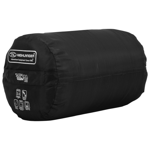 Спальный мешок Highlander Sleepline 300 Mummy/+3°C Black Right (SB039-BK)