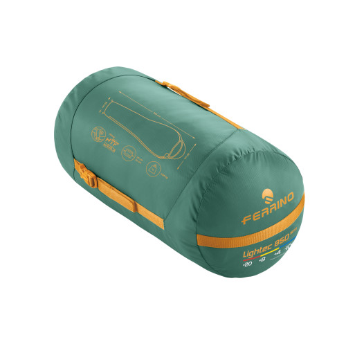 Спальный мешок Ferrino Lightec SM 850/+4°C Green/Yellow (Left)