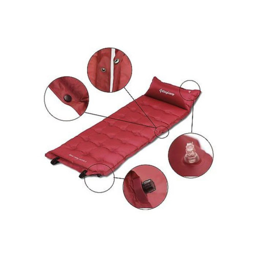 Самонадувающийся коврик KingCamp Base Camp XL(KM3559) (wine red)