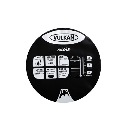 Спальный мешок Vulkan Micro серый Спальный мешок Vulkan Micro серый