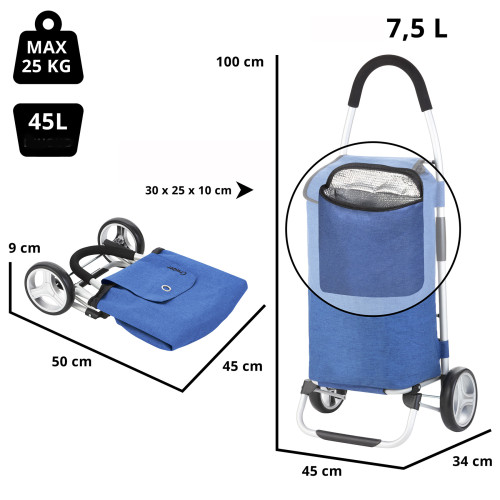 Сумка-тележка ShoppingCruiser Foldable 45 Blue (650061)
