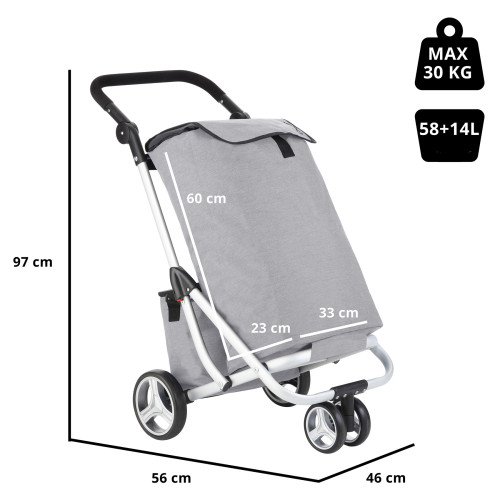 Сумка-тележка ShoppingCruiser 3 Wheels 72 Grey (604362)