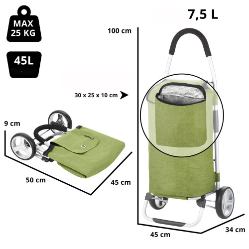 Сумка-тележка ShoppingCruiser Foldable 45 Green (650068)
