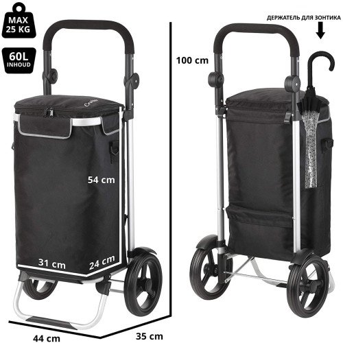 Сумка-тележка ShoppingCruiser Allround 41 Black (650064)