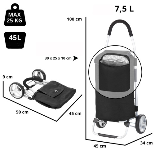 Сумка-тележка ShoppingCruiser Foldable 45 Black (604320)