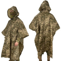 Тактичний пончо ЗСУ (плащ-палатка) пиксель (XL) (LE2894) Тактичний пончо ЗСУ (плащ-палатка) пиксель (XL) (LE2894)