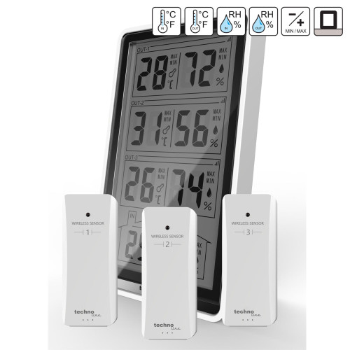 Термогигрометр Technoline WS7060 Black (WS7060)