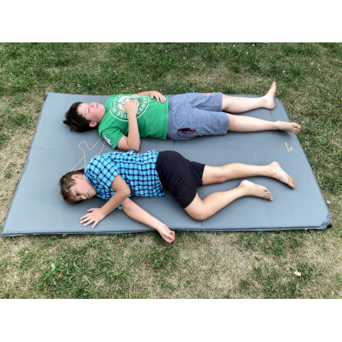 Коврик самонадувающийся Easy Camp Self-inflating Siesta Mat Double 3 cm Grey (300057)