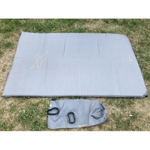 Коврик самонадувающийся Easy Camp Self-inflating Siesta Mat Double 10 cm Grey (300056)