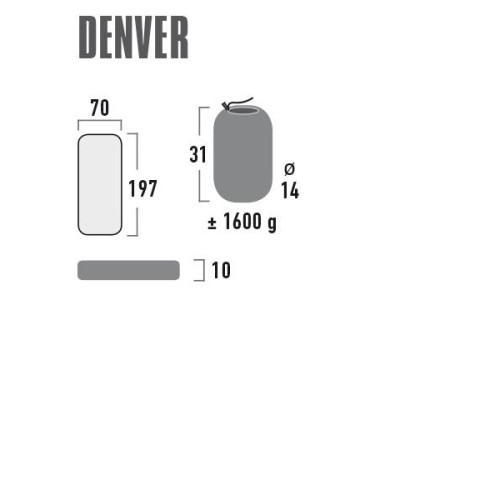 Коврик надувной High Peak Denver 10 cm Citronelle (41027)